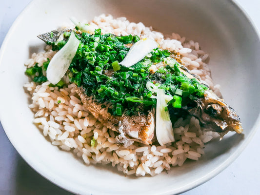 'another maacher bhaat' pan-fried Tilapia with Katarangi